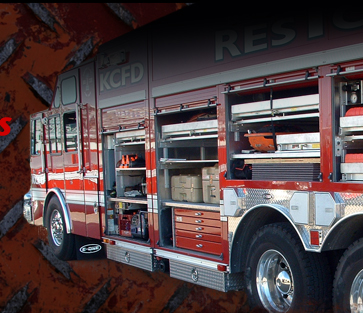 Fire truck respond ready mobile storage units